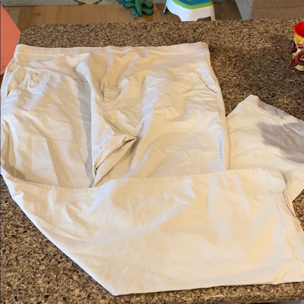 Bootcut maternity chinos